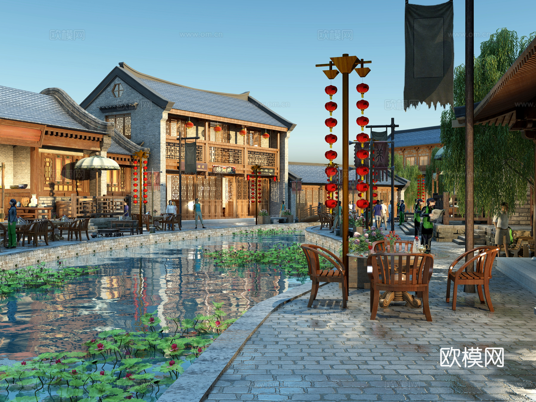 古建 中式建筑 小镇3d模型