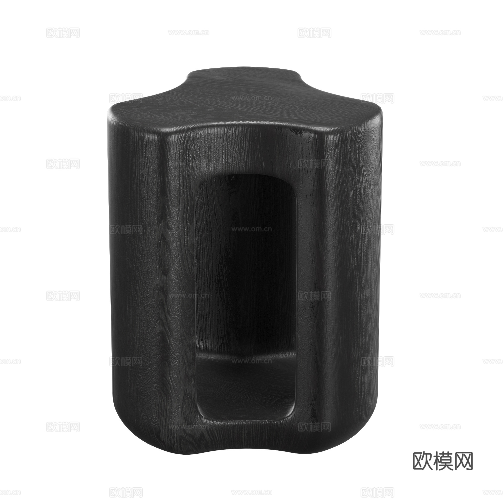 新中式 Deepah 柚木边几3d模型