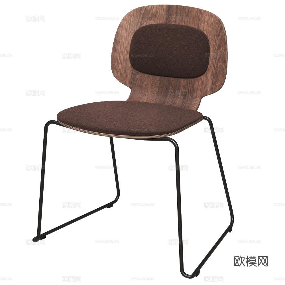 现代极简餐椅3d模型