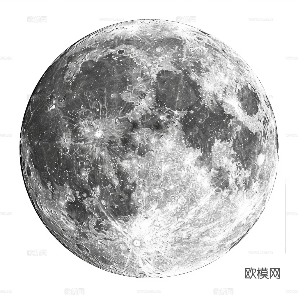 月球灯星球月亮陨石表表面