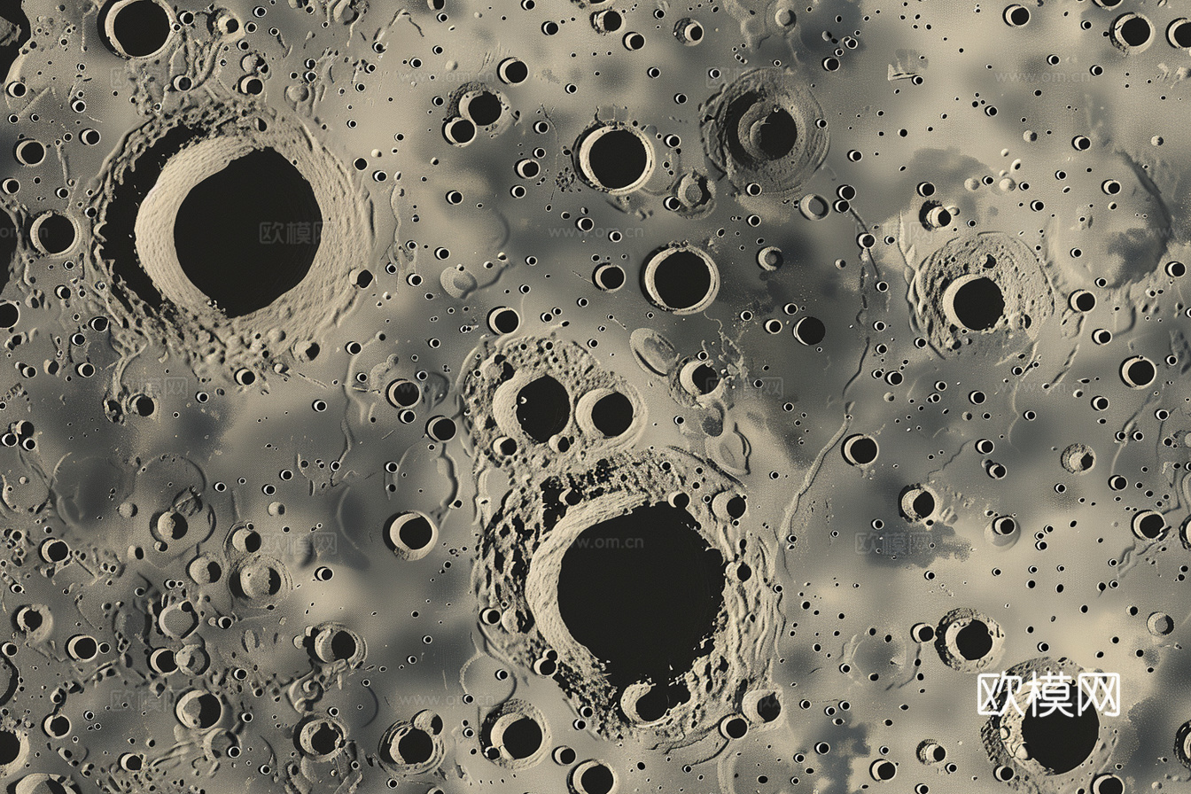 月球灯星球月亮陨石表表面