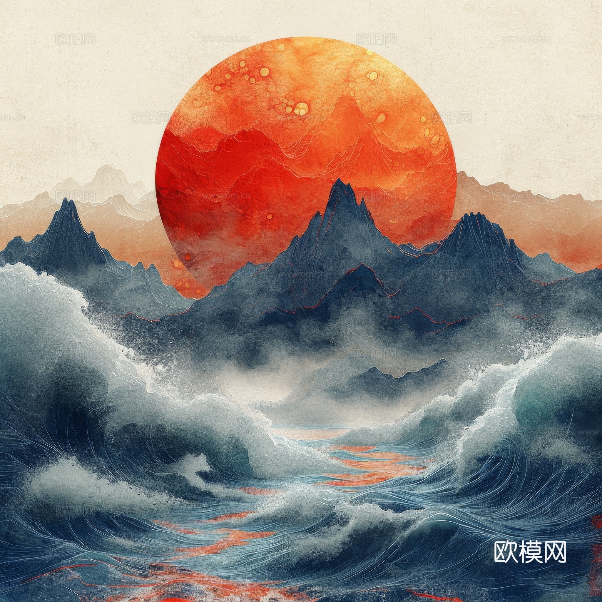 国风山水壁纸壁画