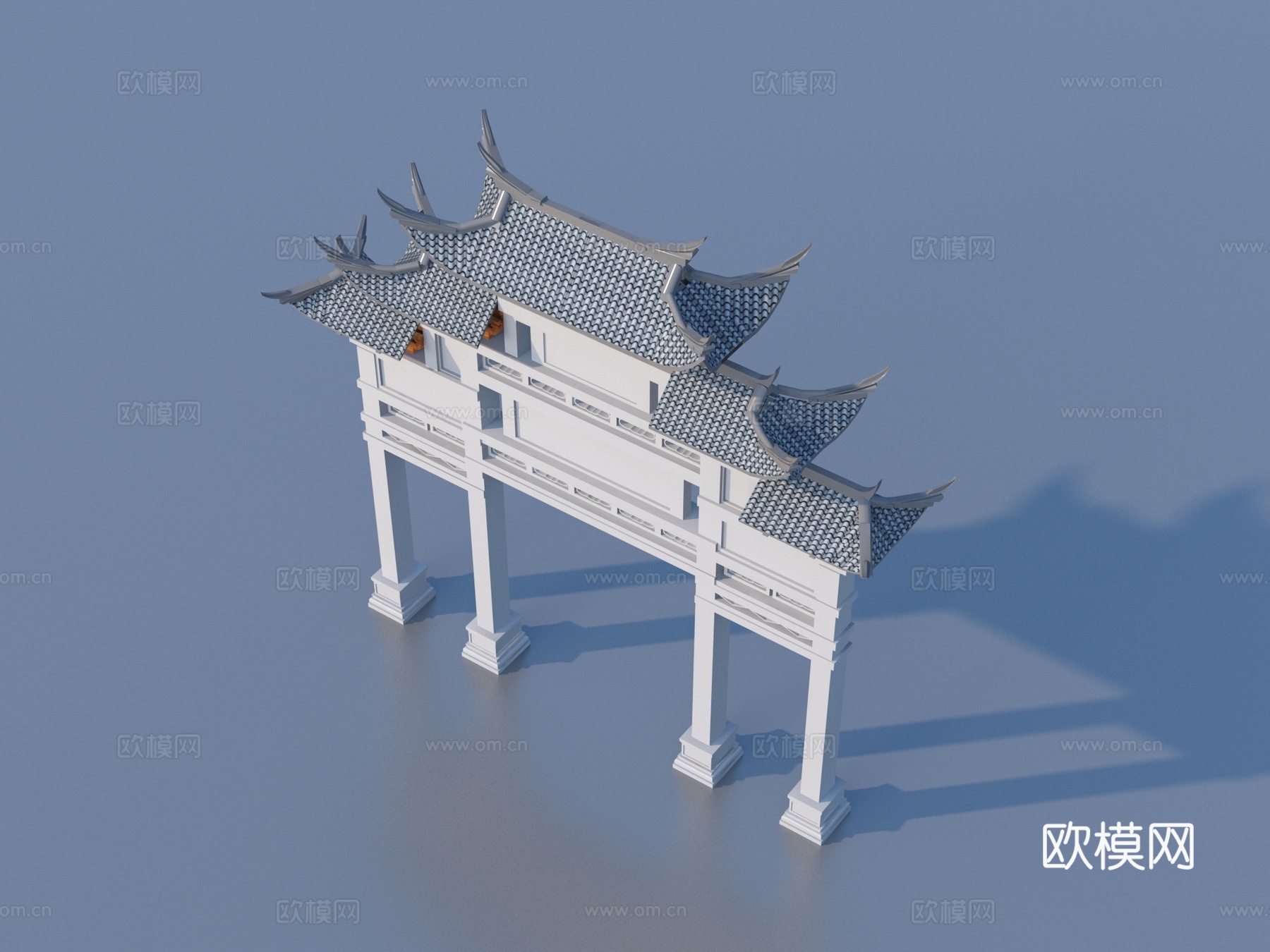 牌坊 古代牌坊 大门 入口3d模型