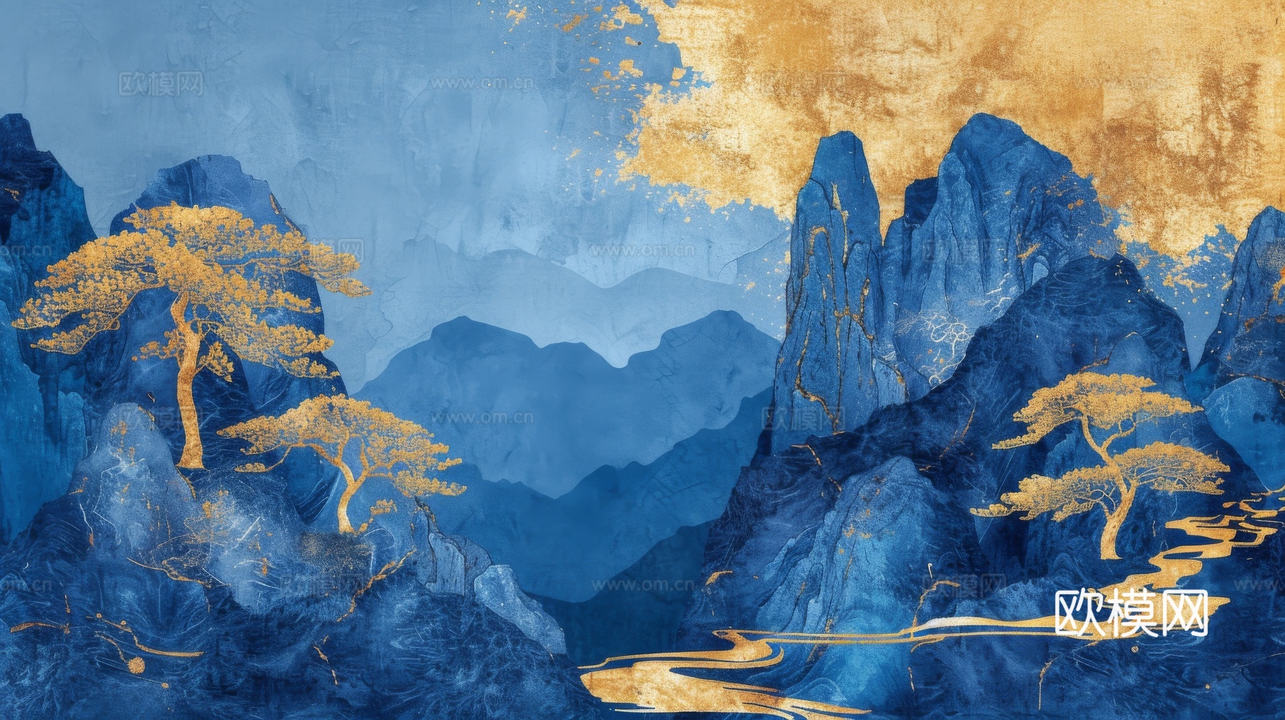 国风山水壁纸壁画