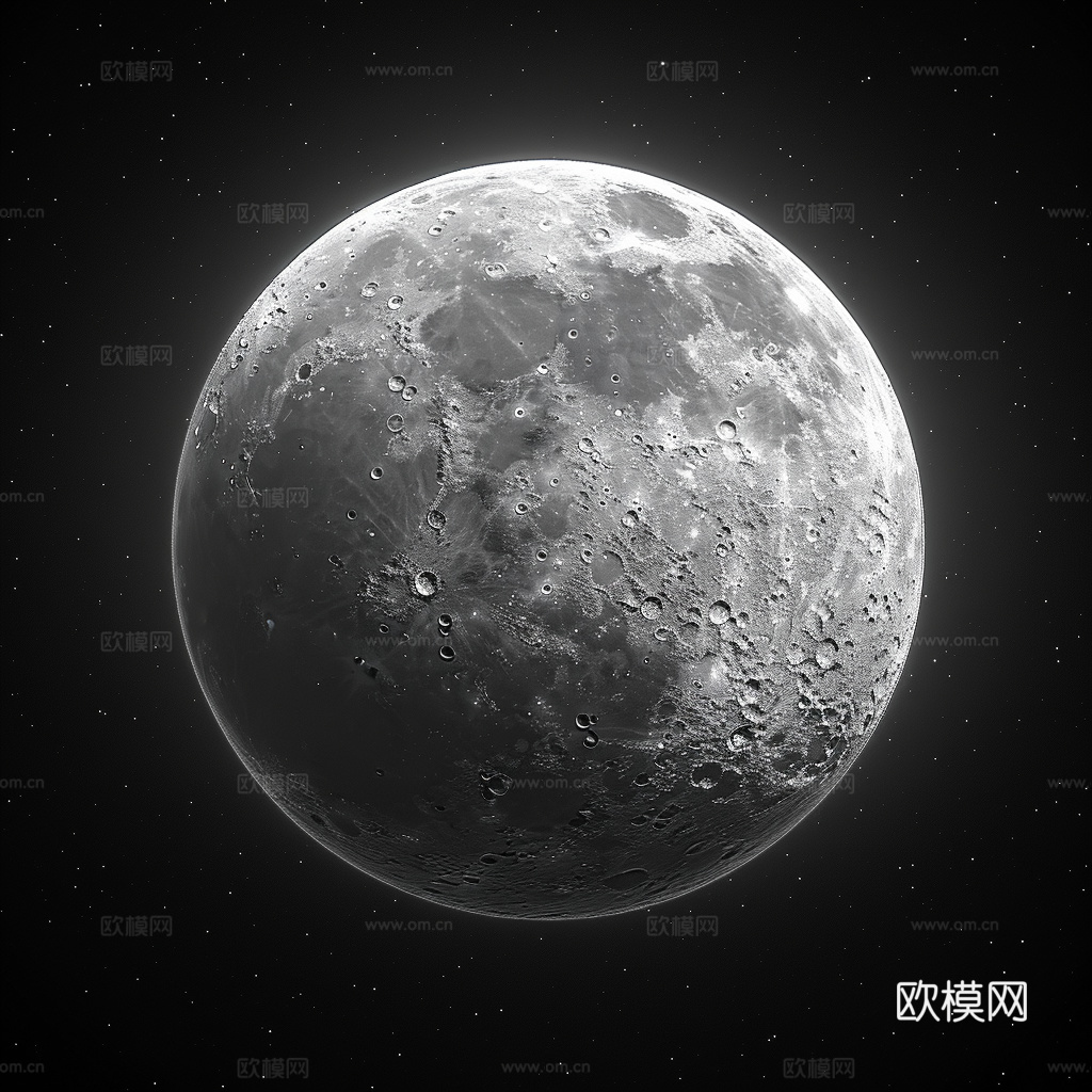 月球灯星球月亮陨石表表面