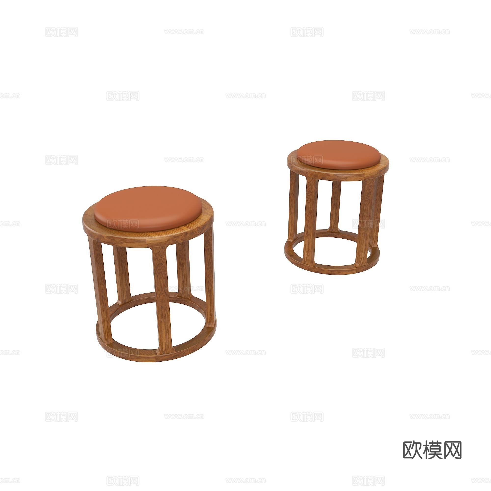 复古小凳子3d模型