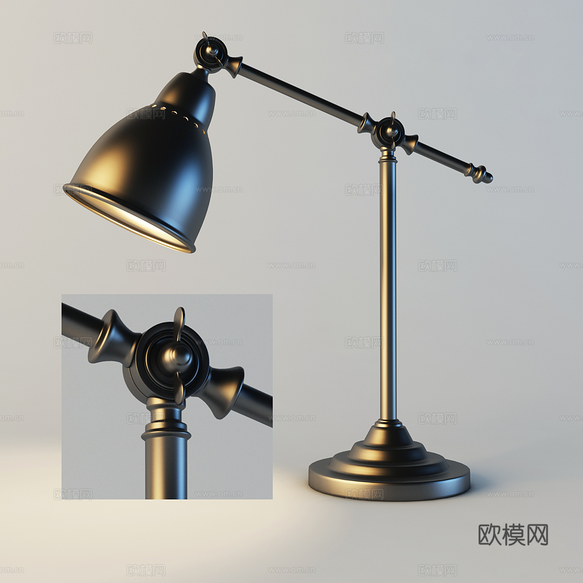 IKEA 欧式台灯 法式台灯 金属台灯3d模型