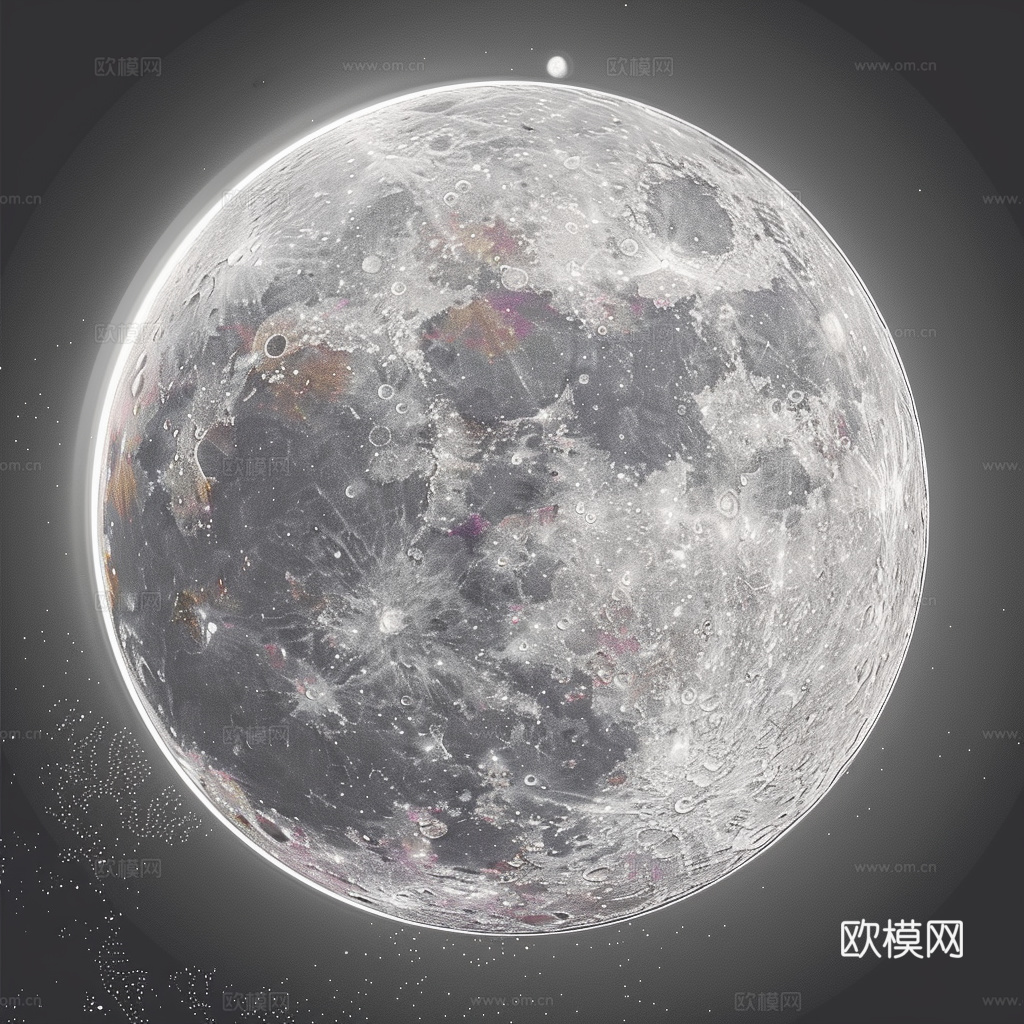 月球灯星球月亮陨石表表面