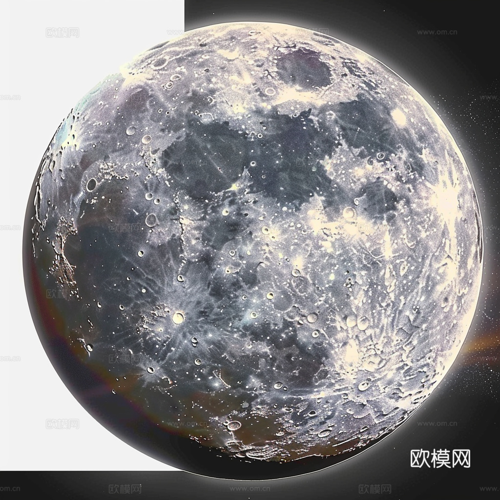 月球灯星球月亮陨石表表面