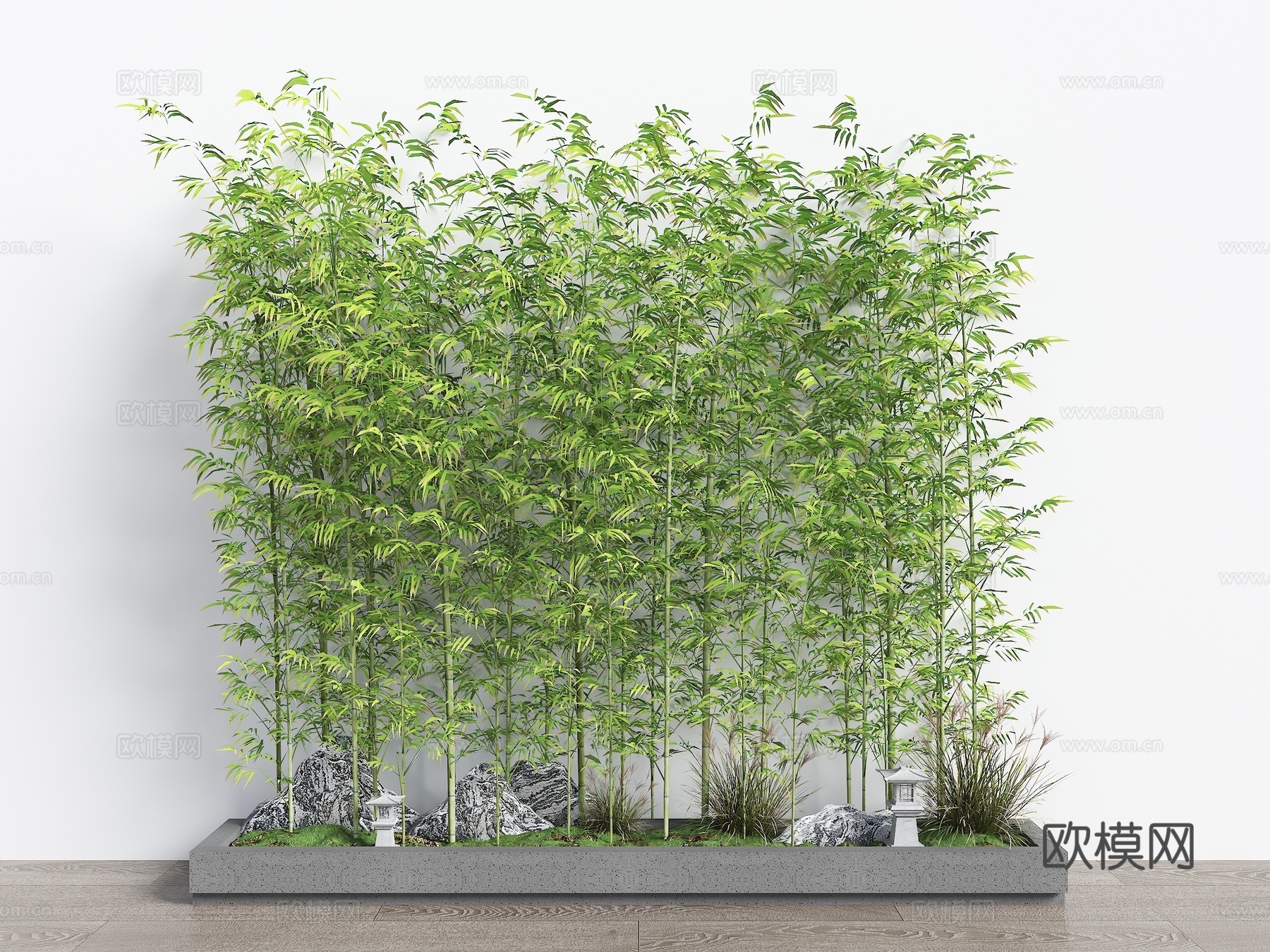 现代竹子  竹子盆栽 景观竹3d模型