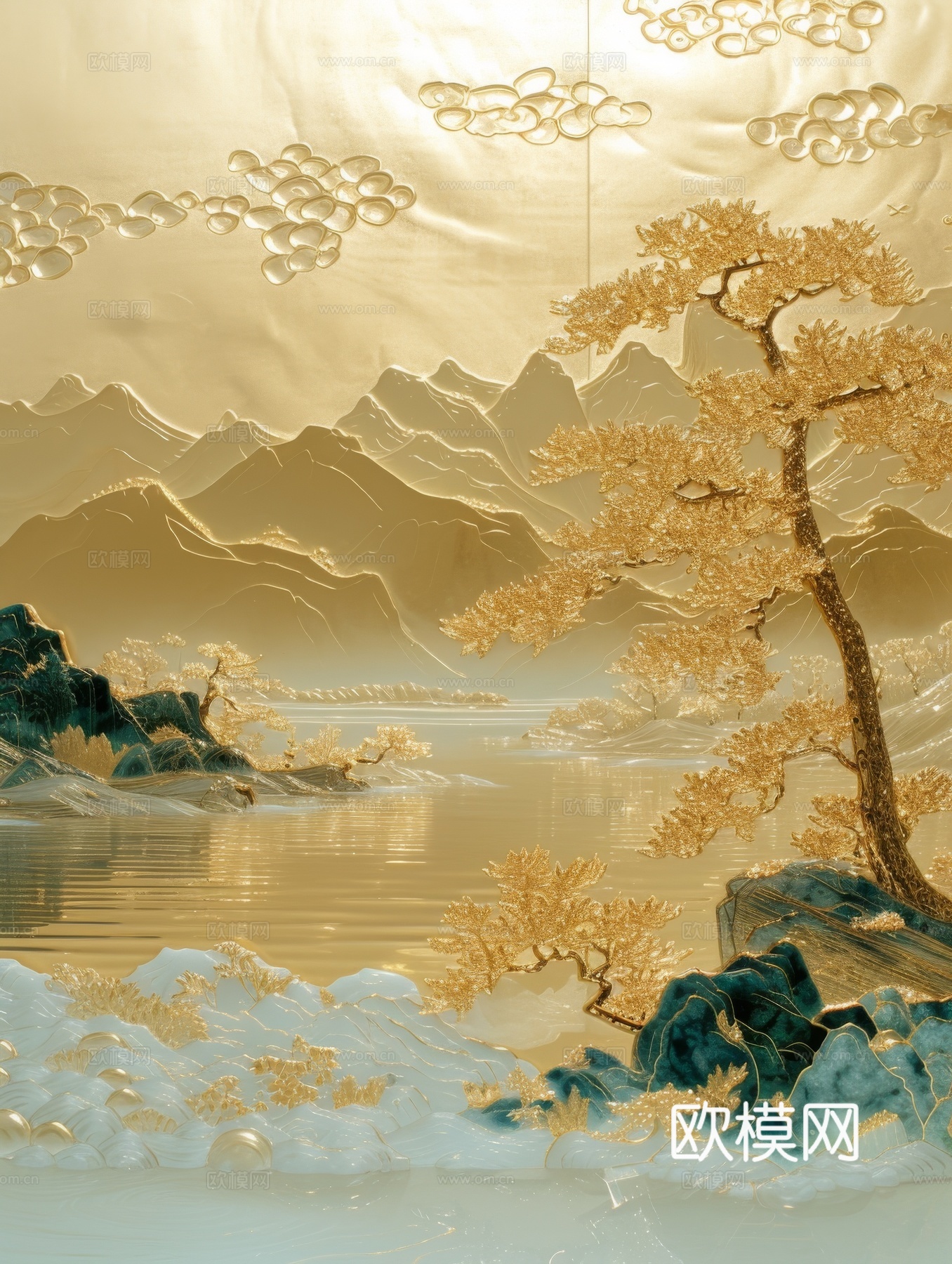 国风山水壁纸壁画
