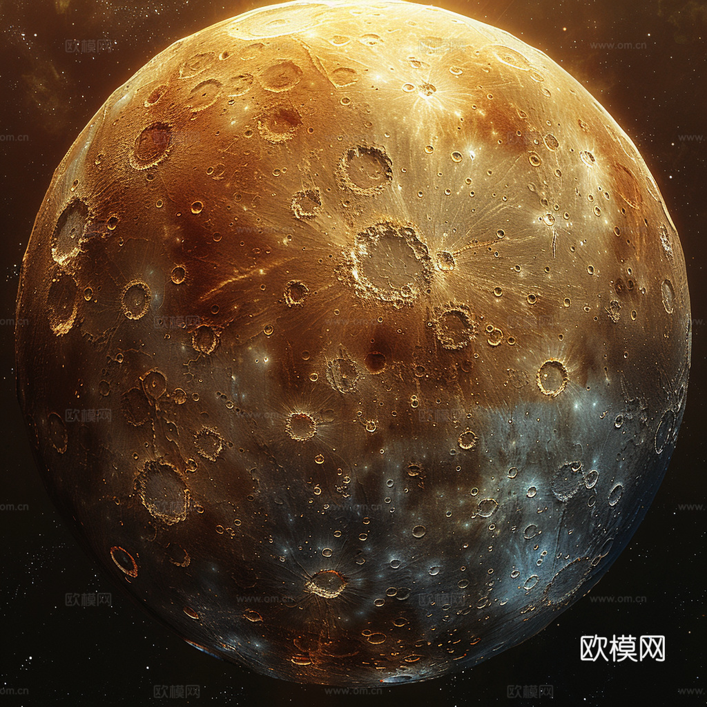 月球灯星球月亮陨石表表面