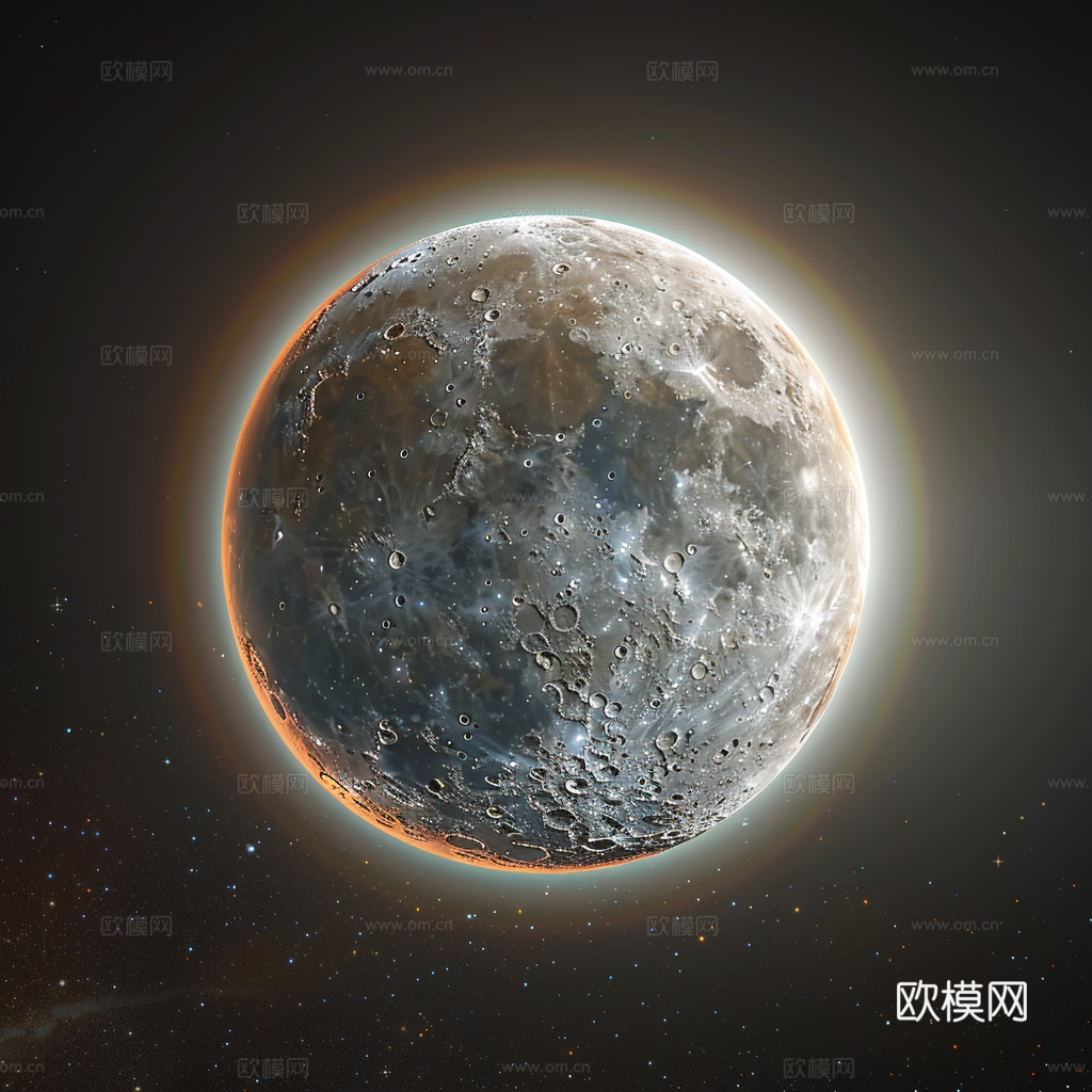 月球灯星球月亮陨石表表面
