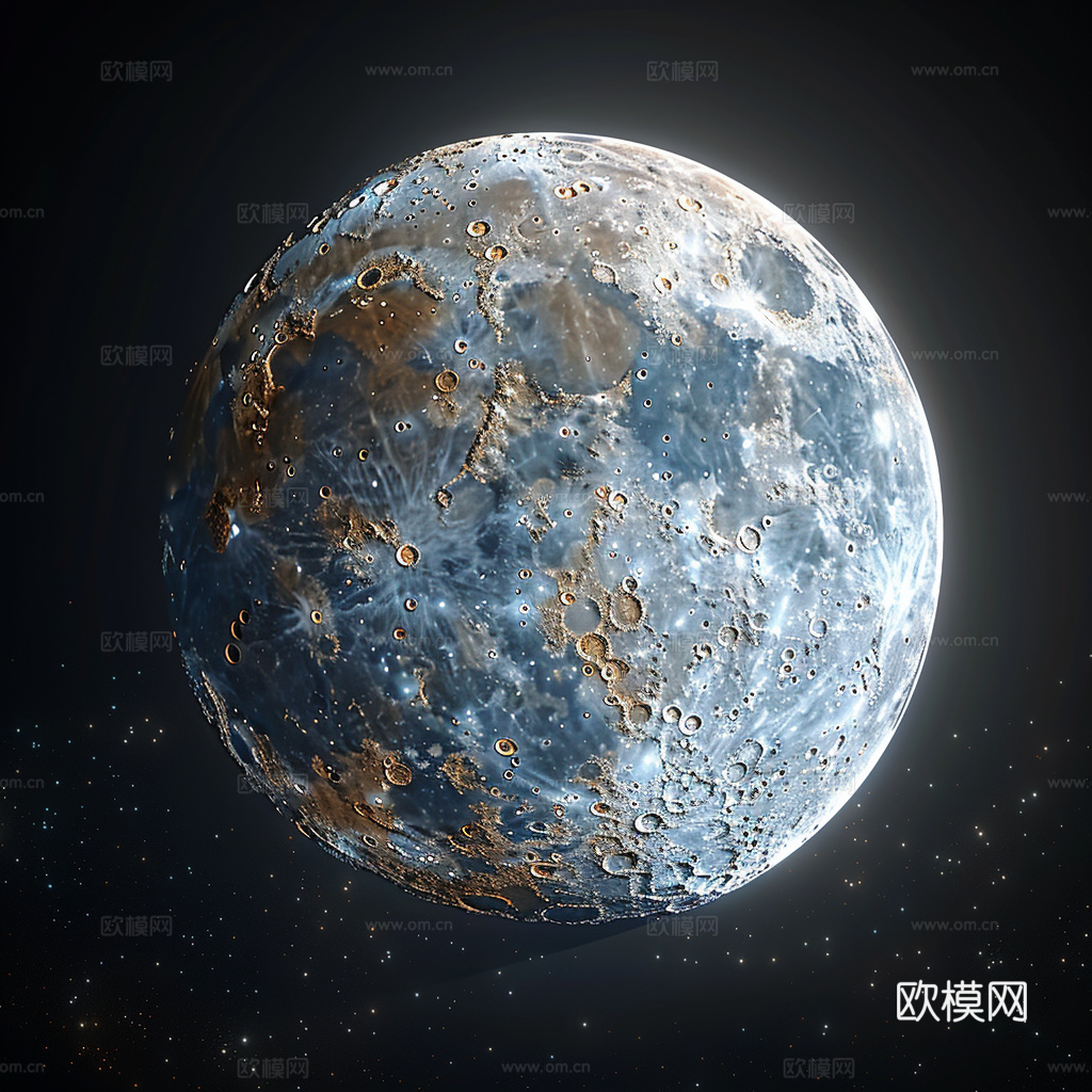 月球灯星球月亮陨石表表面
