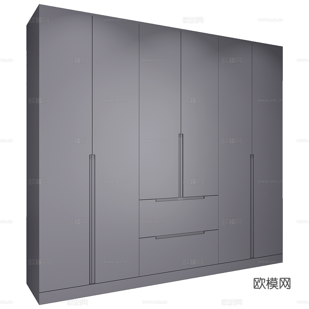现代意式极简衣柜3d模型