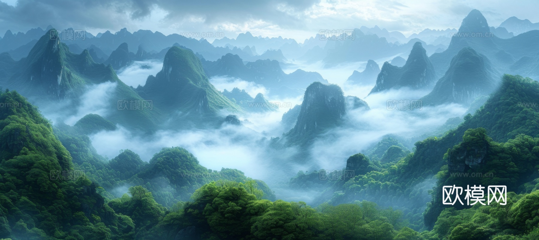 国风山水壁纸壁画