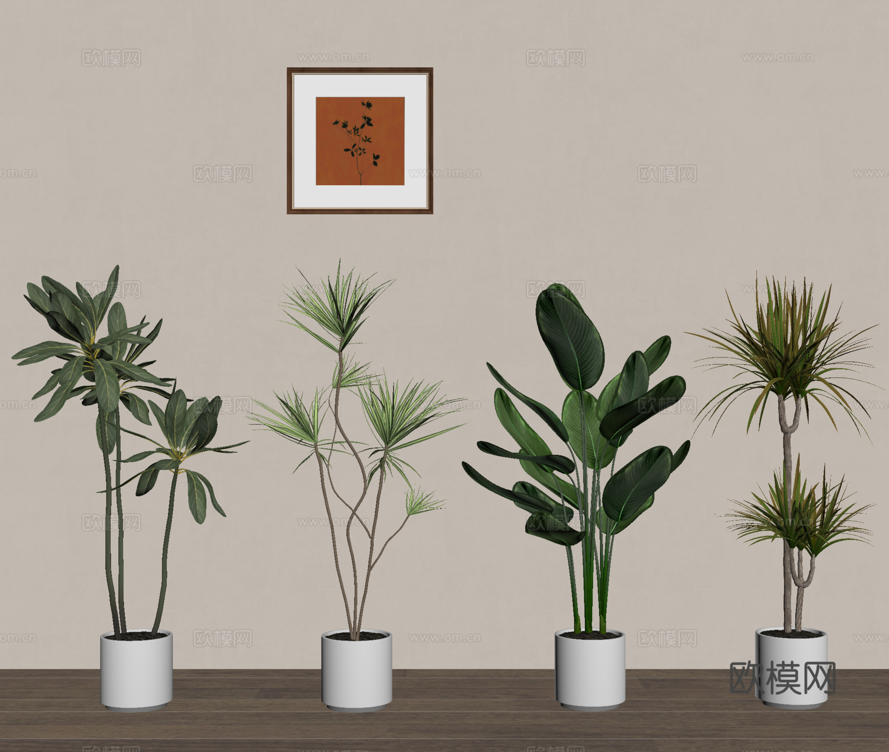 盆栽 盆景 绿植 植物su模型