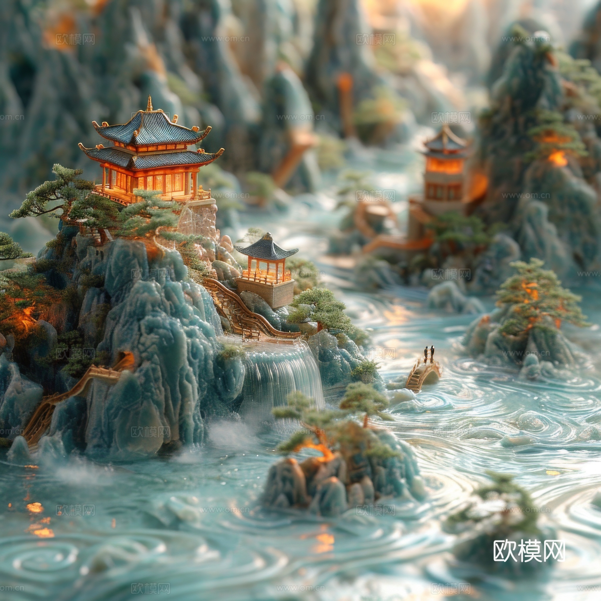 国风山水壁纸壁画