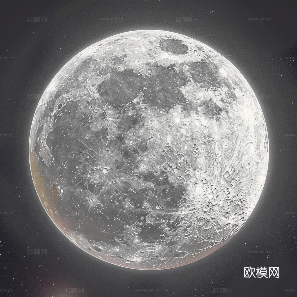 月球灯星球月亮陨石表表面