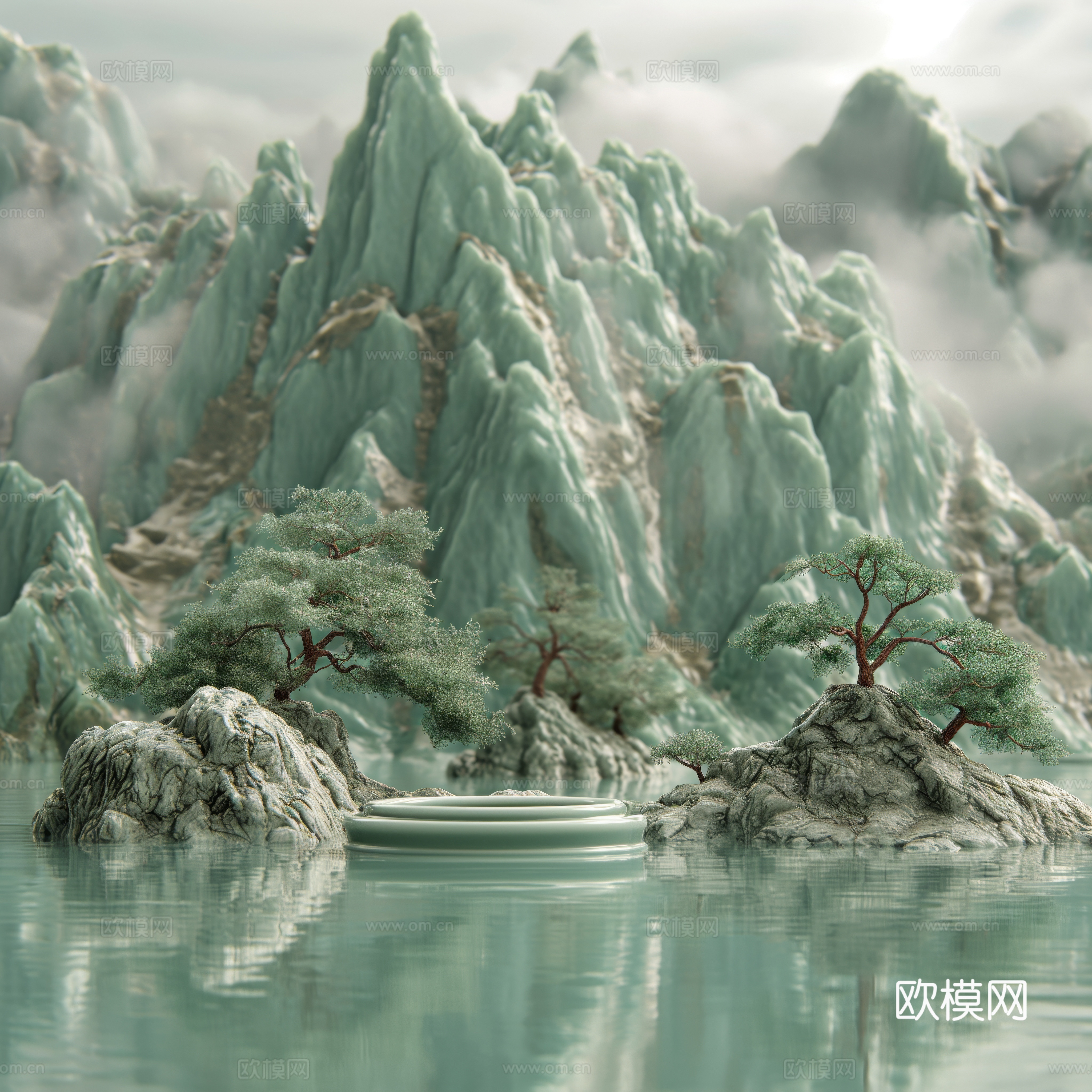国风山水壁纸壁画