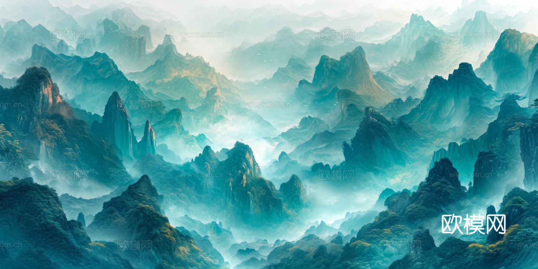 国风山水壁纸壁画