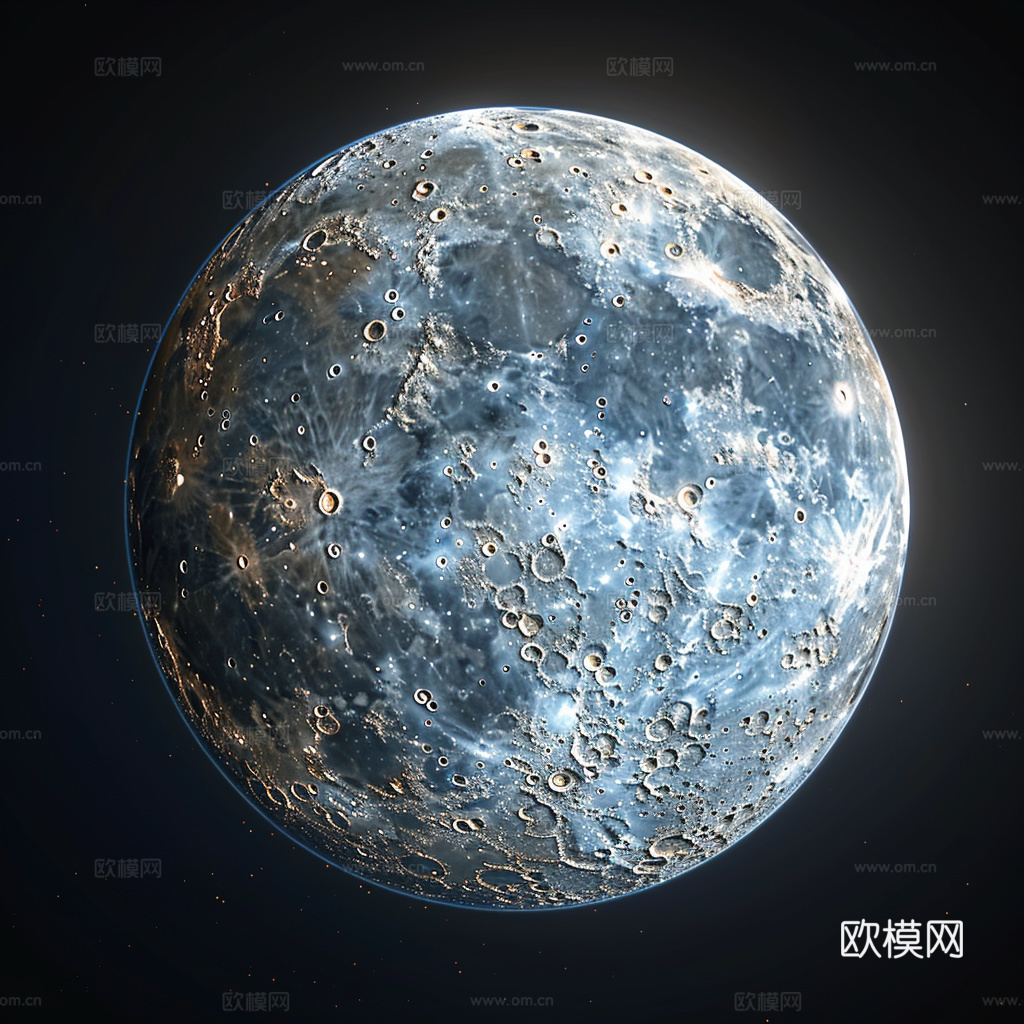 月球灯星球月亮陨石表表面