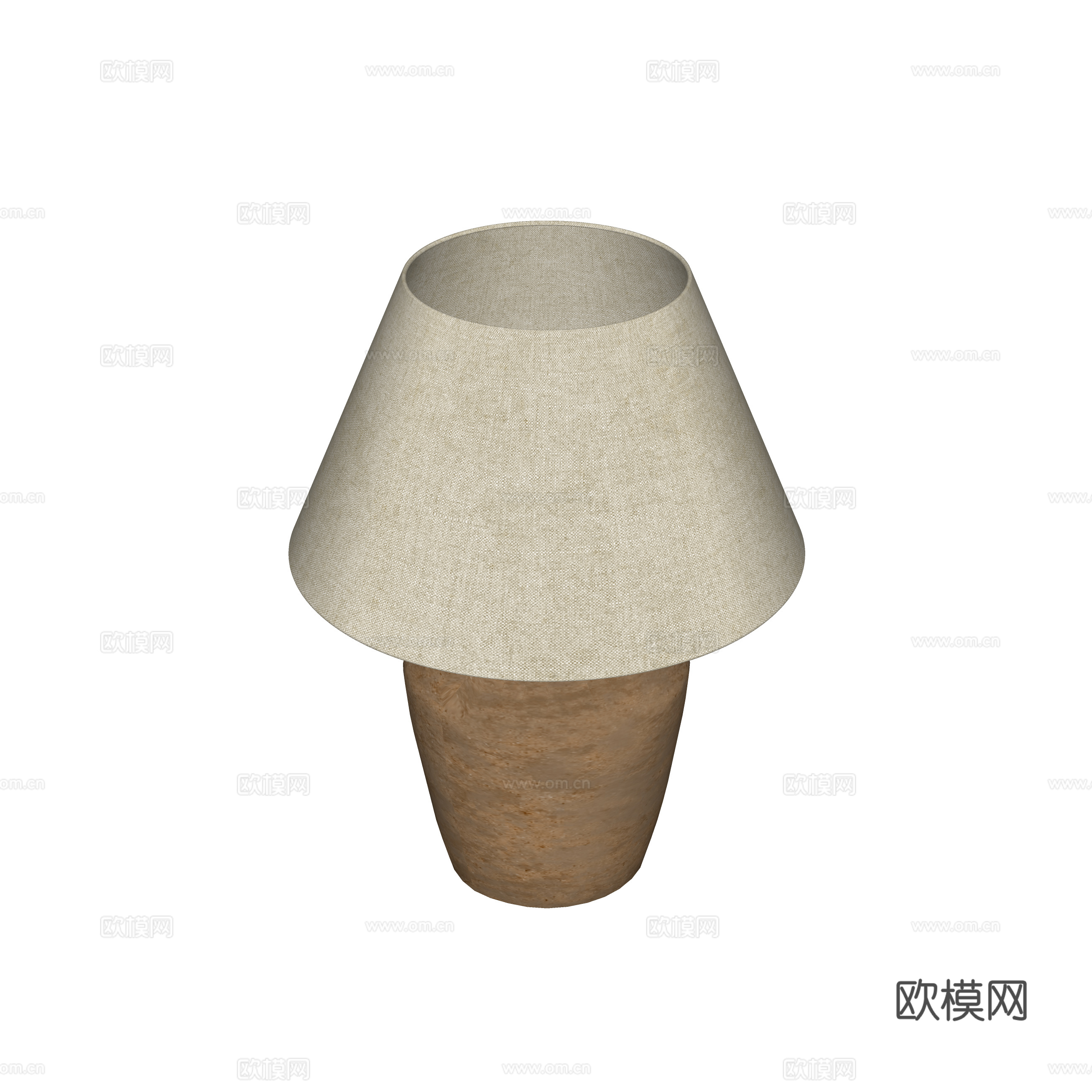 侘寂风台灯 中古台灯 陶罐台灯 布艺台灯 客厅台灯 卧室台灯su模型