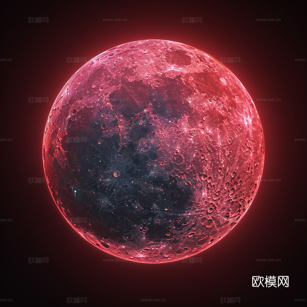 月球灯星球月亮陨石表表面
