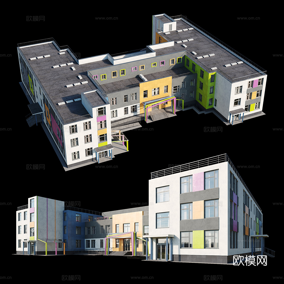 幼儿园建筑3d模型
