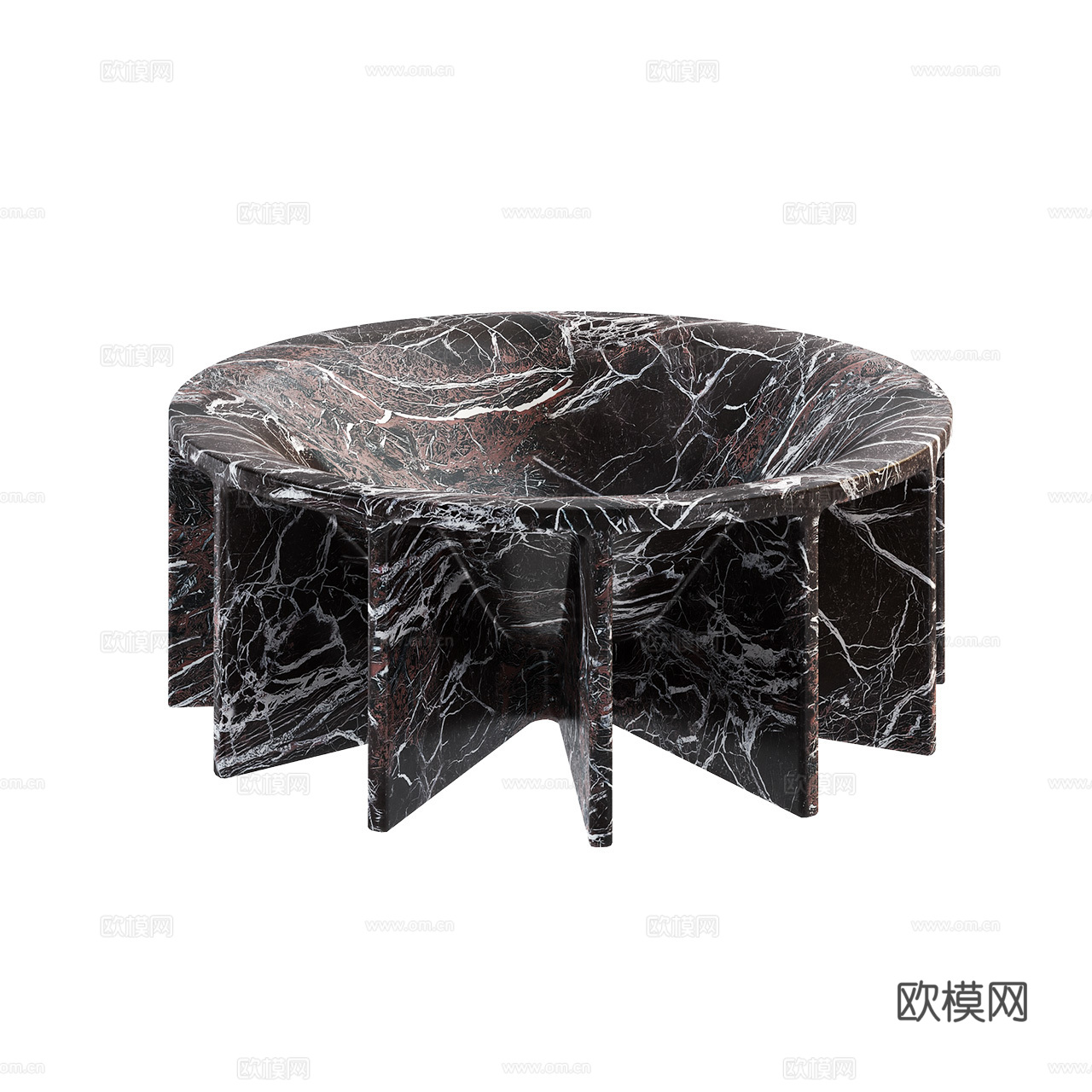 Particuliere 意式极简碗 大理石碗 石材碗 托盘3d模型