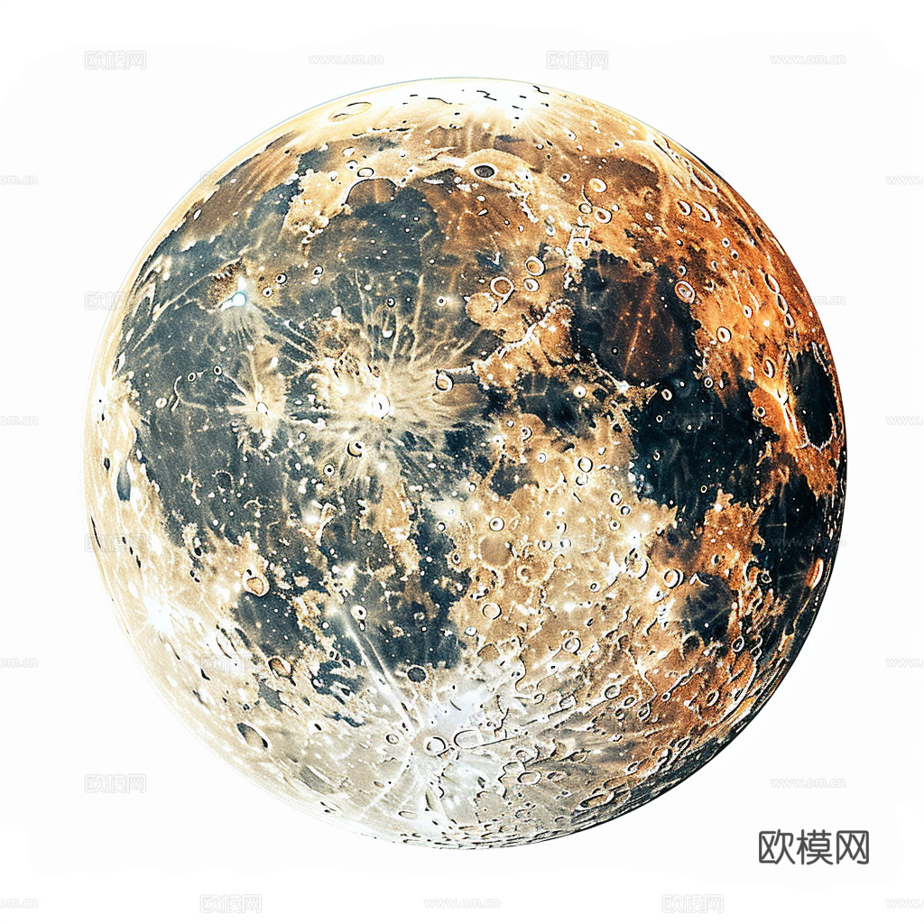 月球灯星球月亮陨石表表面