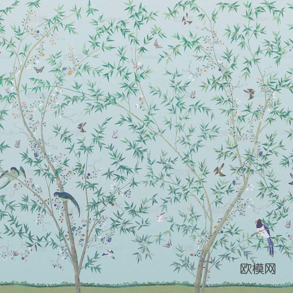 中式花鸟 山水壁纸