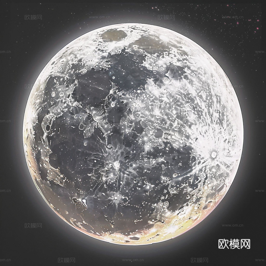 月球灯星球月亮陨石表表面