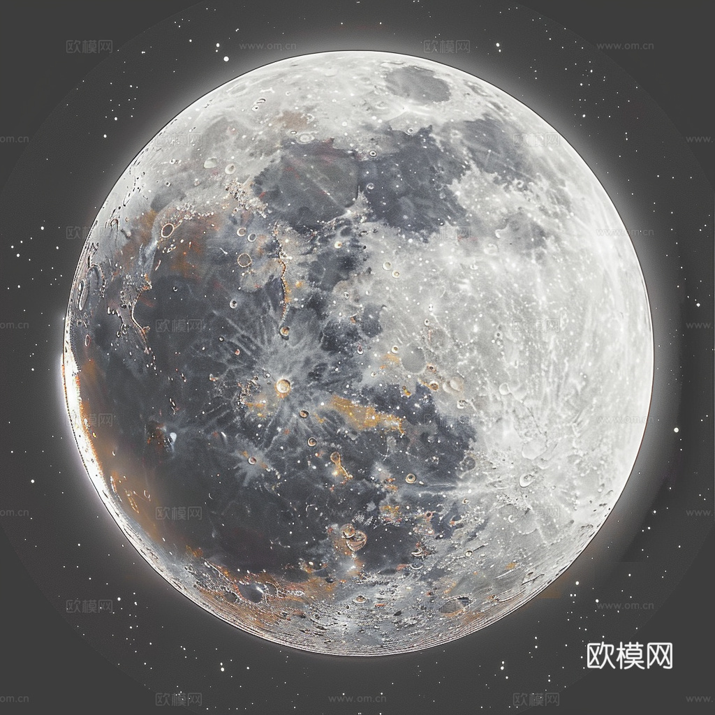 月球灯星球月亮陨石表表面