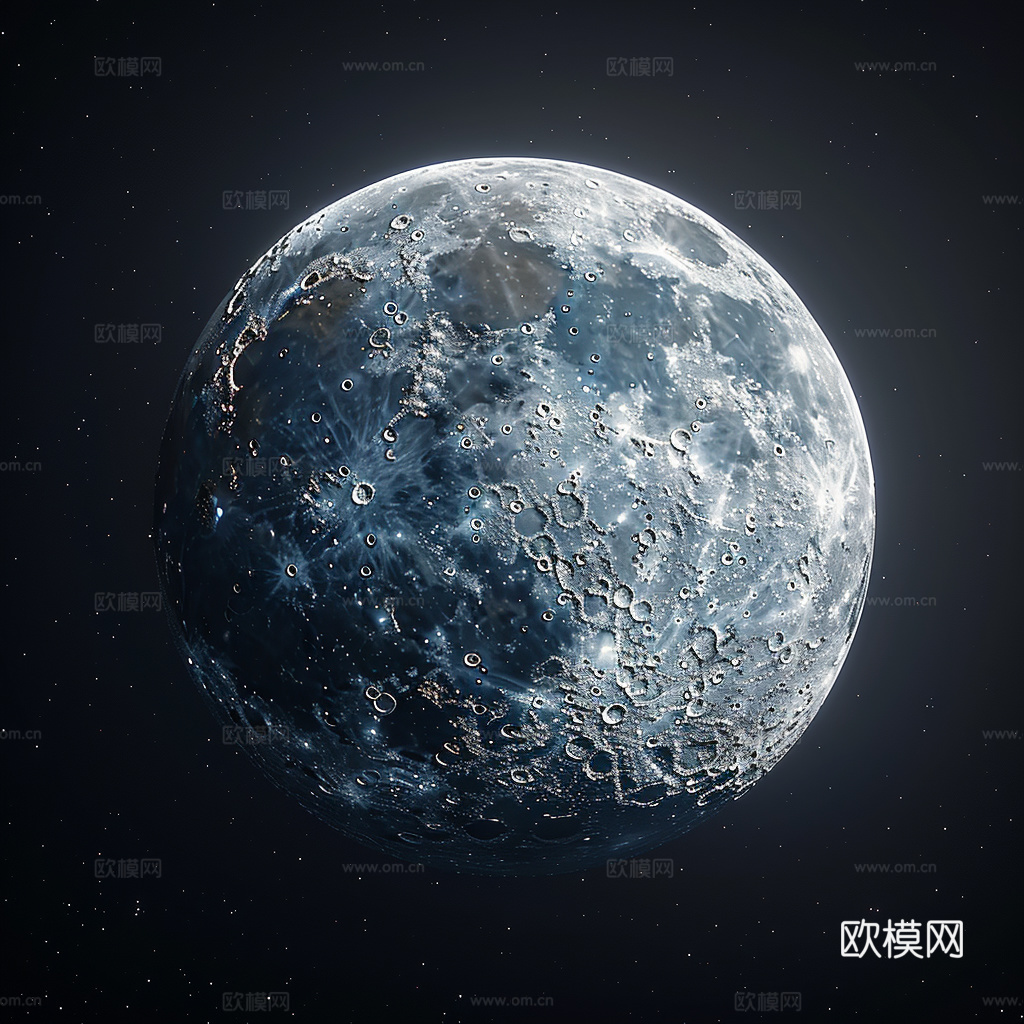 月球灯星球月亮陨石表表面