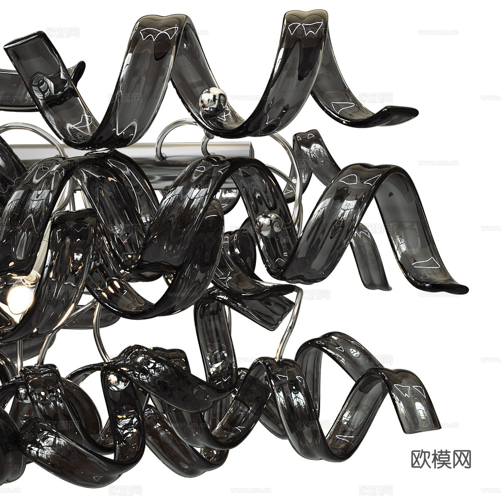 现代意式工艺吊灯3d模型
