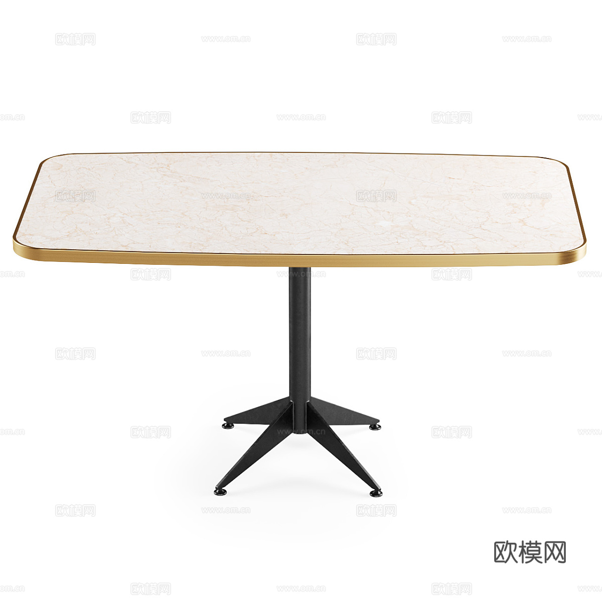 现代轻奢大理石餐桌3d模型