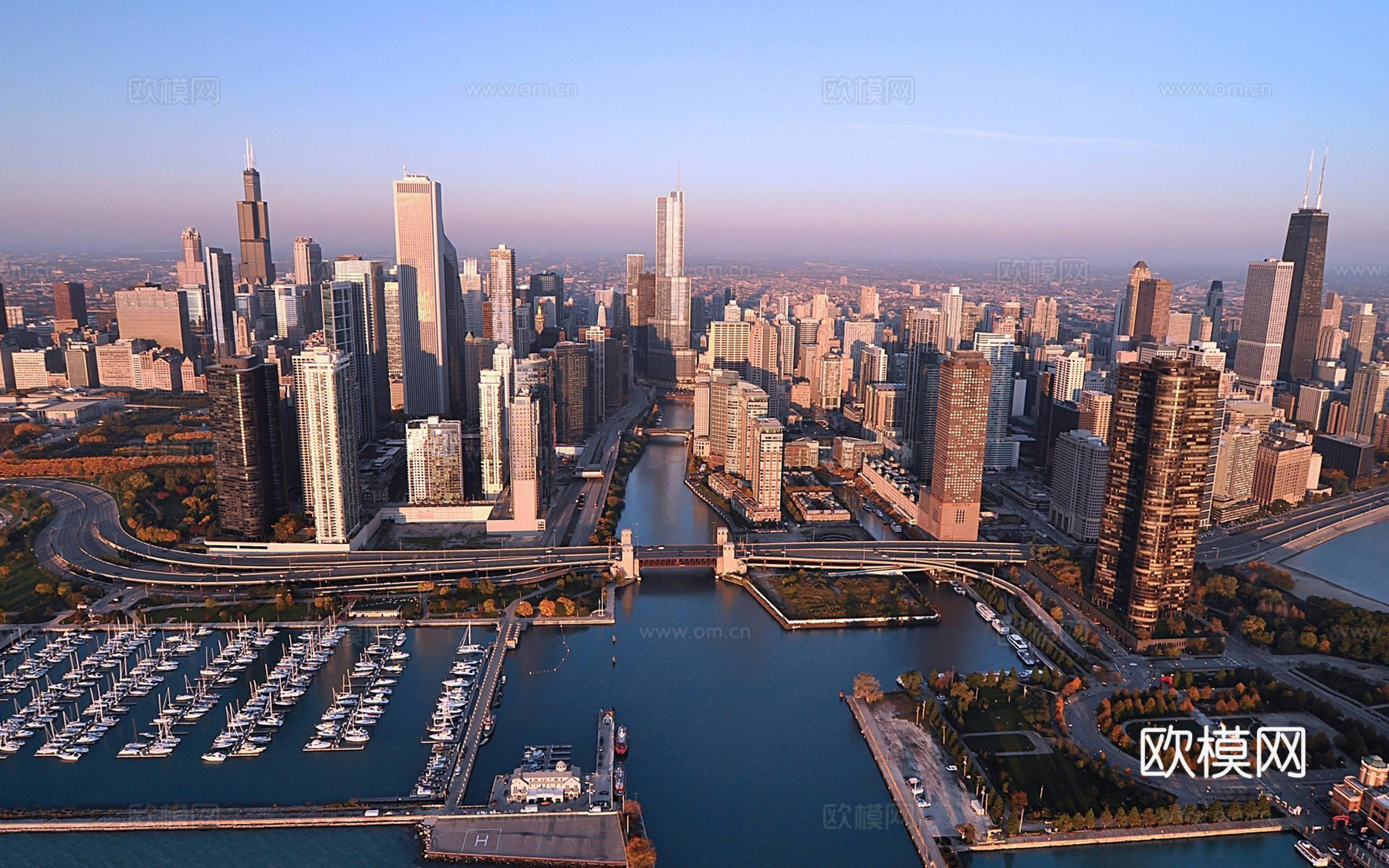 白天城市外景  外景贴图  环境贴图