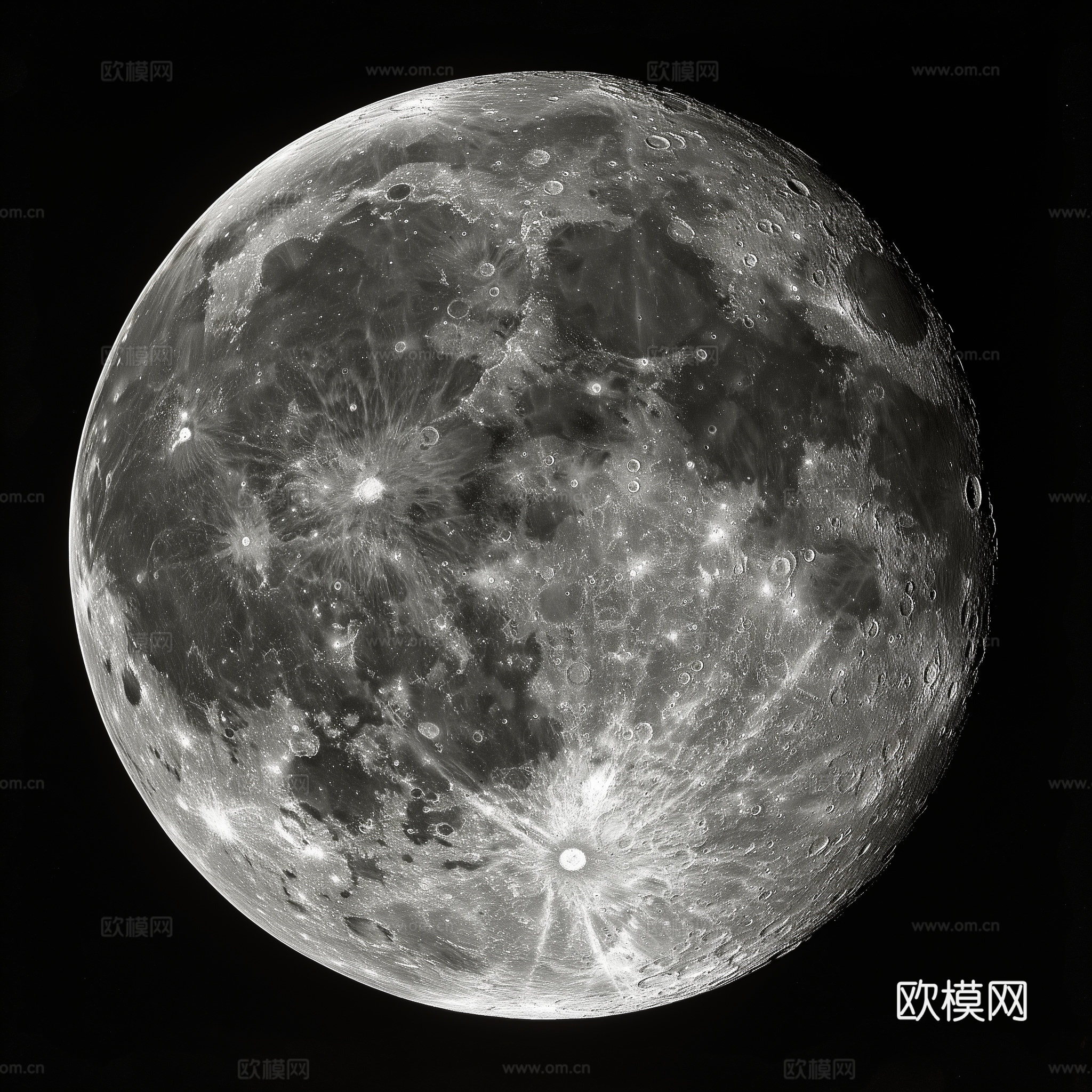 月球灯星球月亮陨石表表面