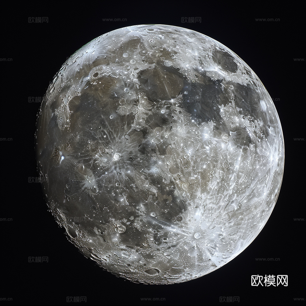 月球灯星球月亮陨石表表面