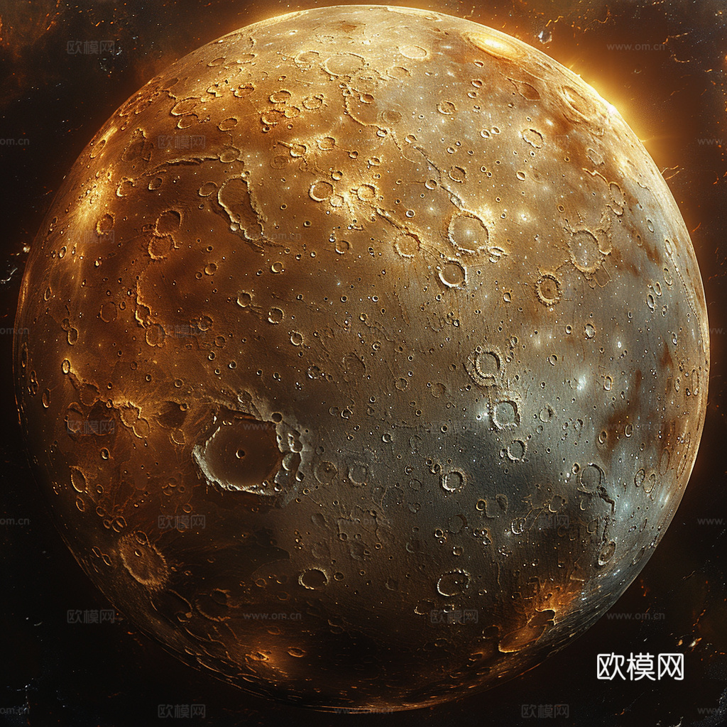 月球灯星球月亮陨石表表面