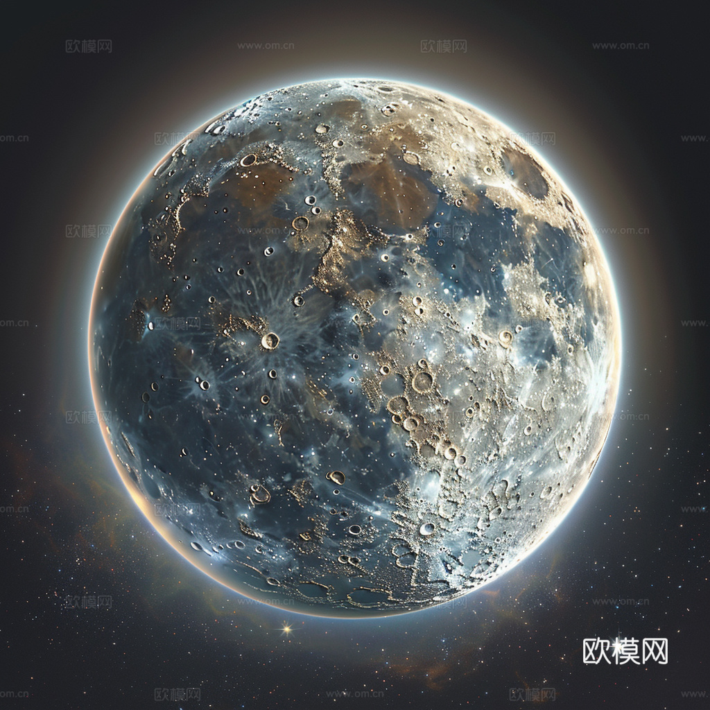 月球灯星球月亮陨石表表面