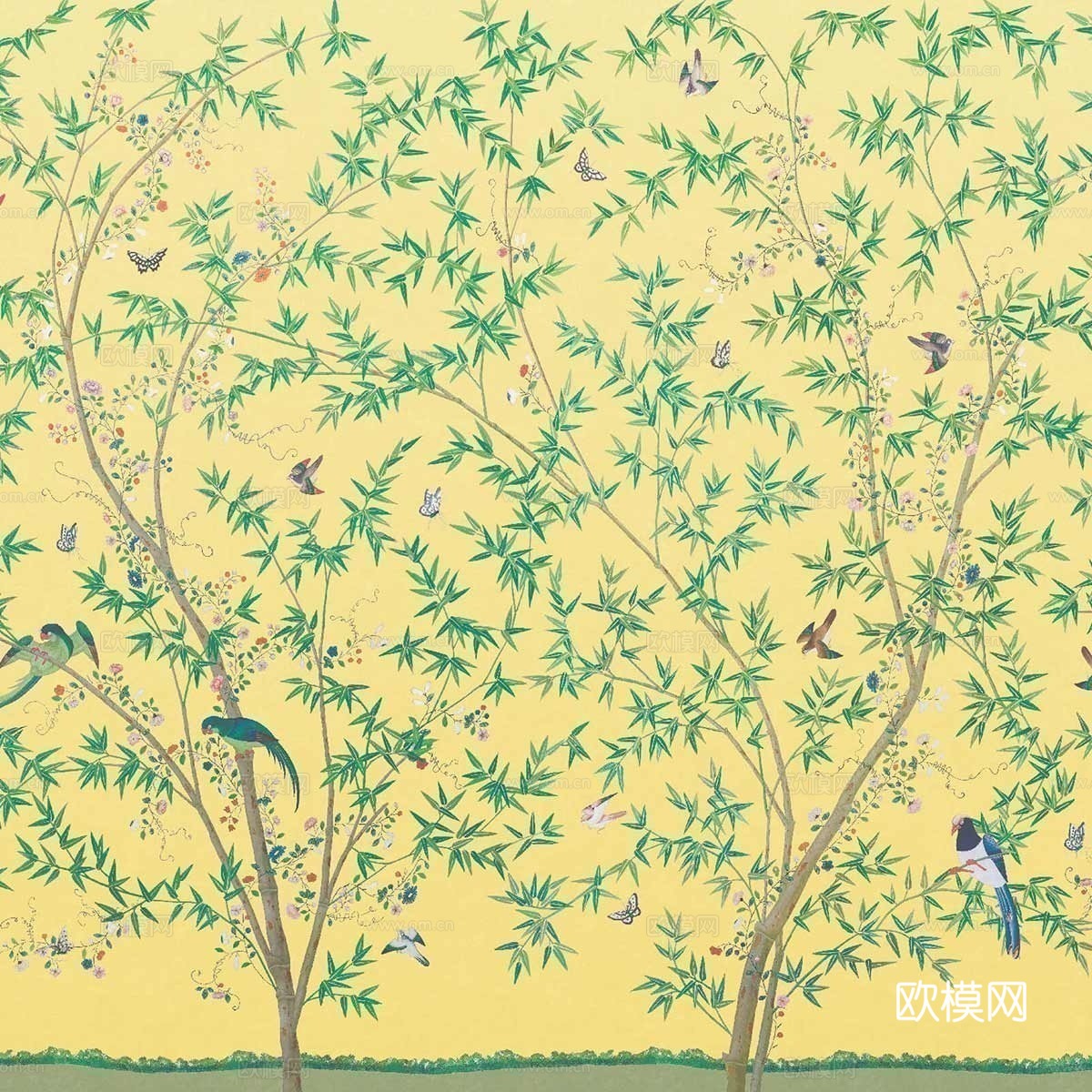中式花鸟 山水壁纸