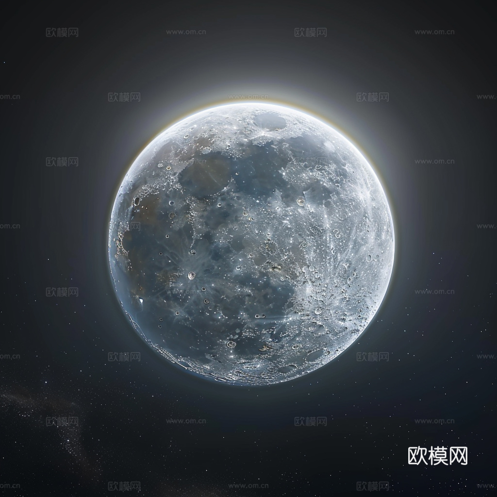 月球灯星球月亮陨石表表面