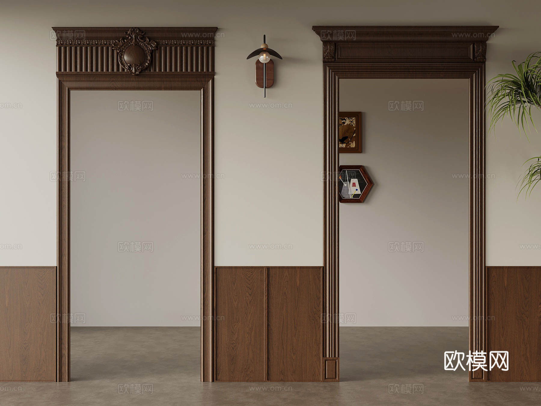 门套 法式中古风门套 垭口su模型