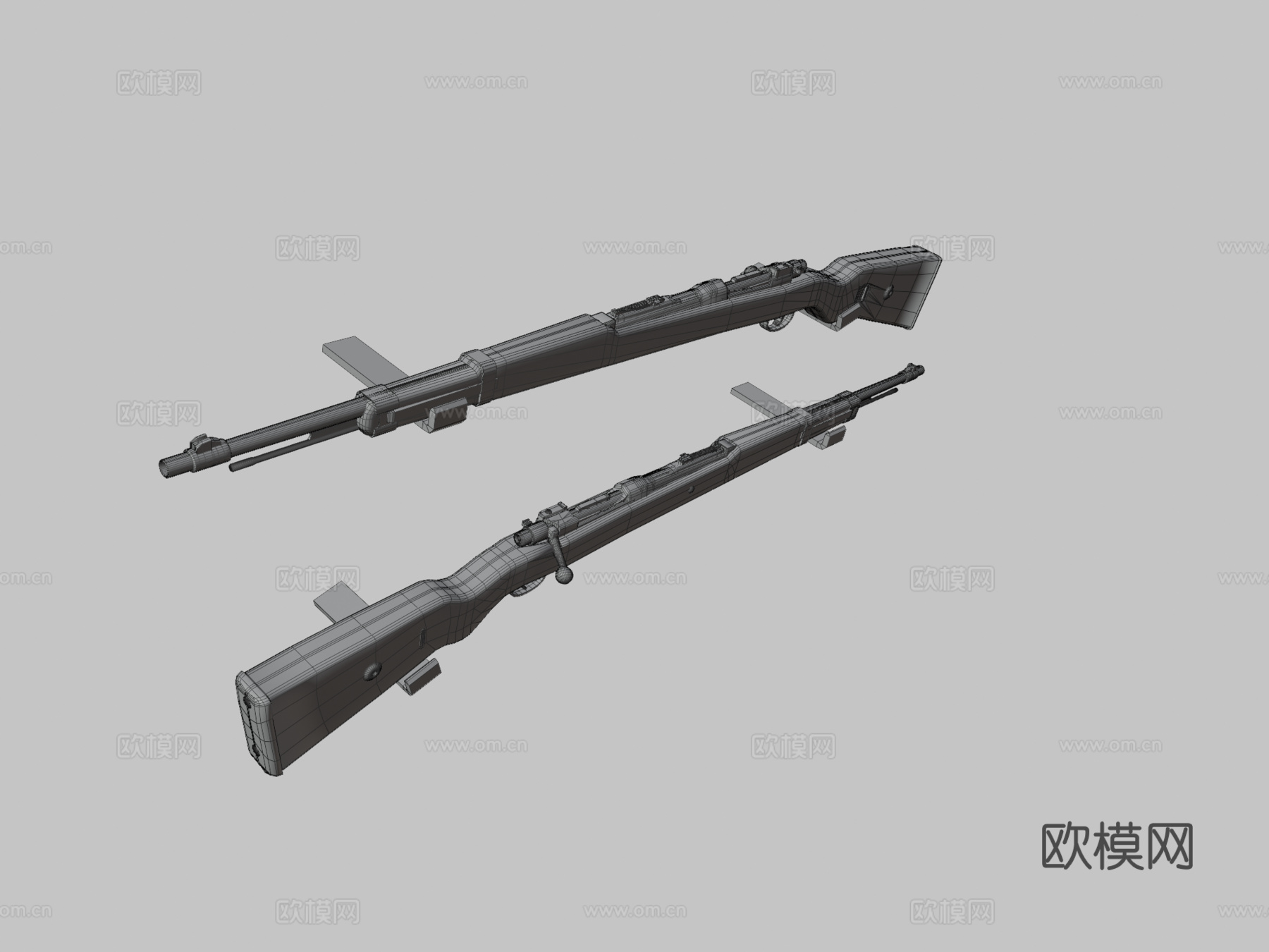 生锈的Kar98K3d模型