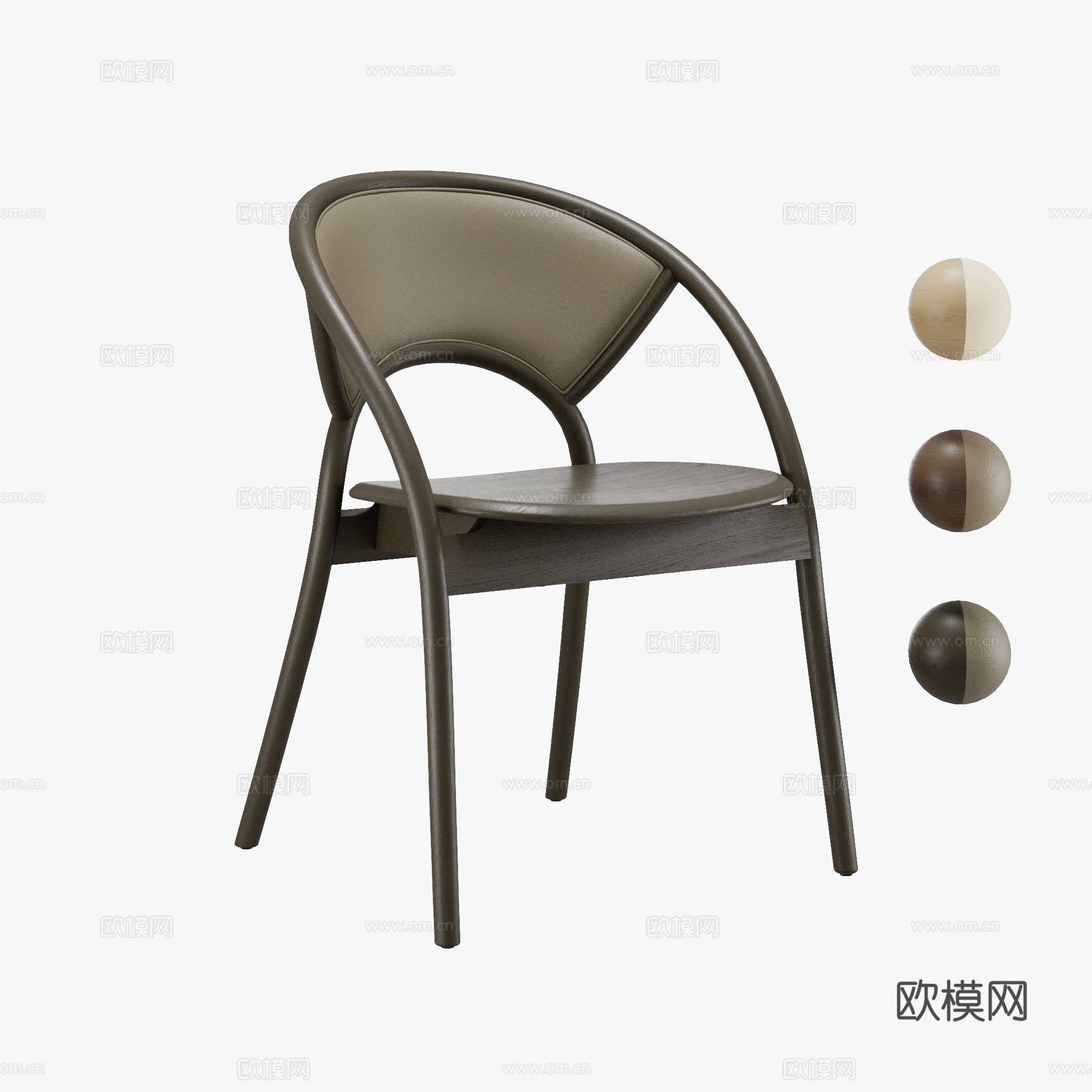 得闲 虹椅 餐椅3d模型