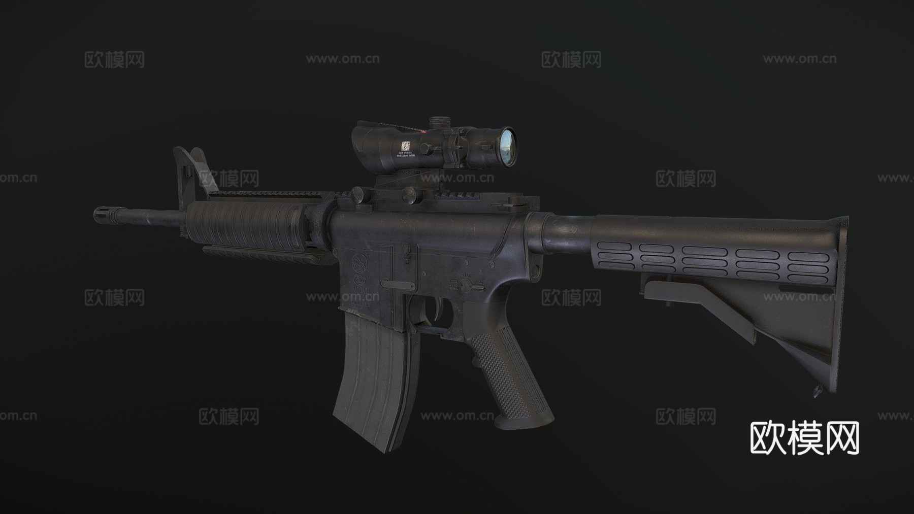 M4A1突击步枪3d模型