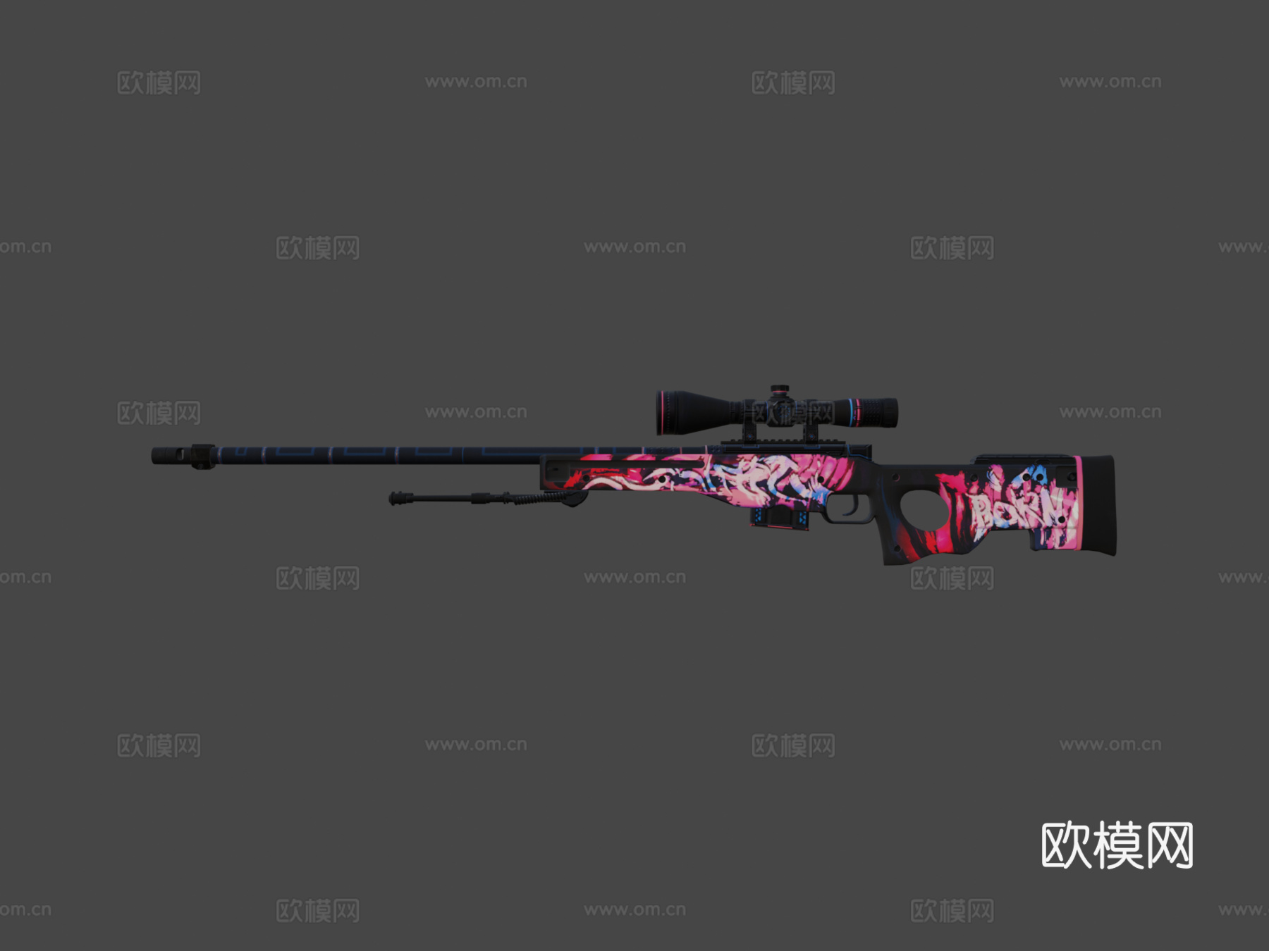 AWP-樱桃色3d模型
