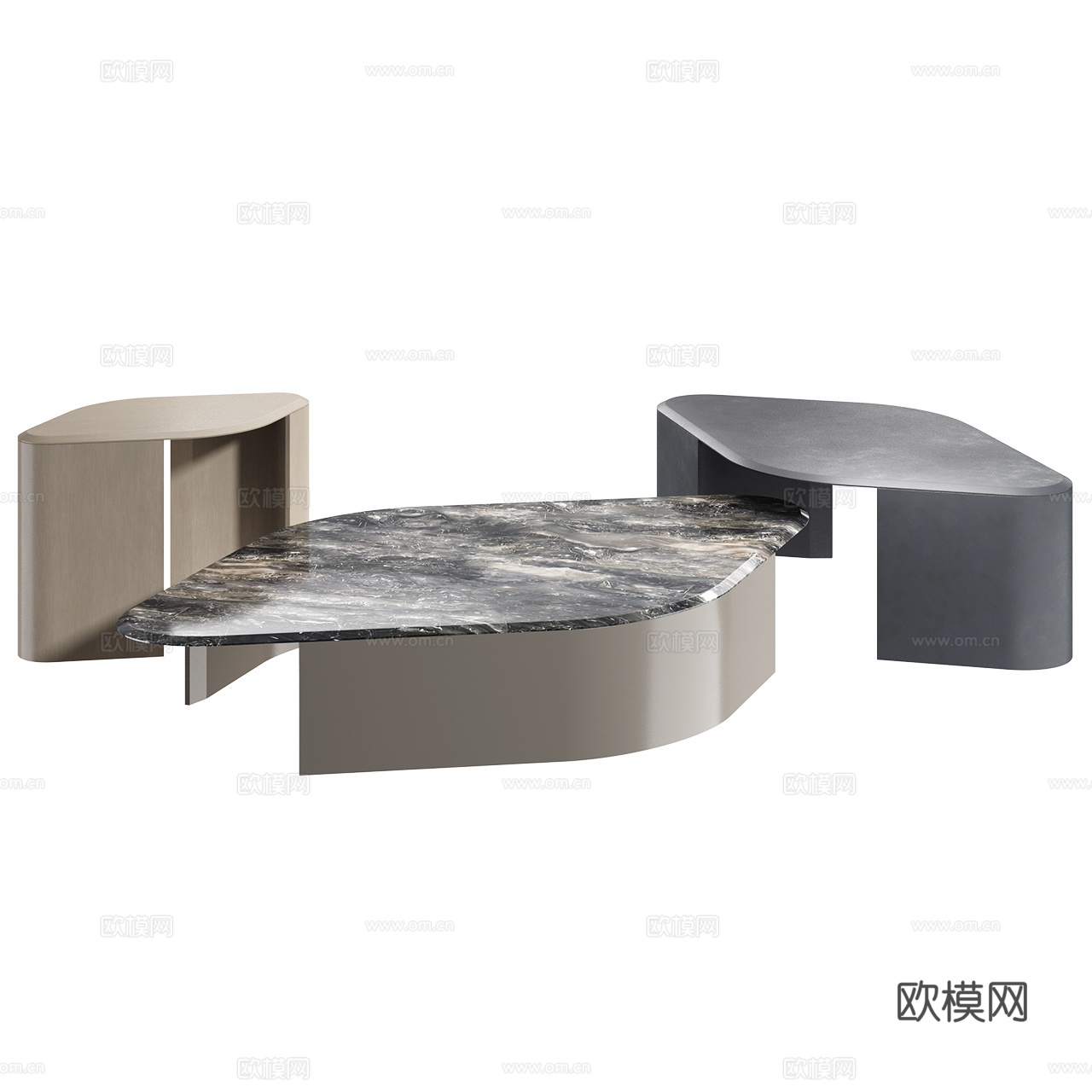 Giorgetti 意式茶几 极简茶几 异形茶几 大理石茶几3d模型